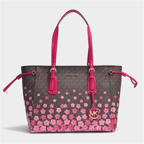 michael kors monogram tote brown|Michael Kors Tote bag pink.